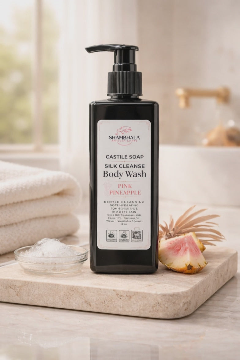 Natural Body Wash - Castile Soap - Pink Pineapple